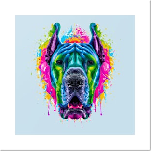 Great Dane German Mastiff Mural Art Print Posters and Art